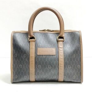 Christian Dior Boston Bag Honey Comb Coated Canvas Bag